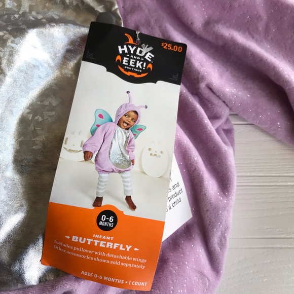 NWT Hyde and Eek Plush Pull Over Butterfly Halloween Costume. Size 0 - 6 Months. - Picture 3 of 4
